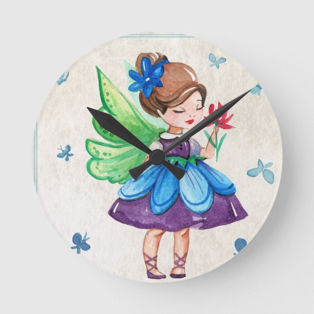 Fantastic Fairy Round Clock (Front)