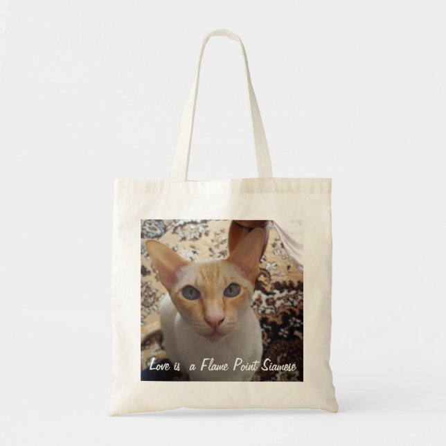 Fantastic Flame Point Siamese cat Tote Bag (Front)