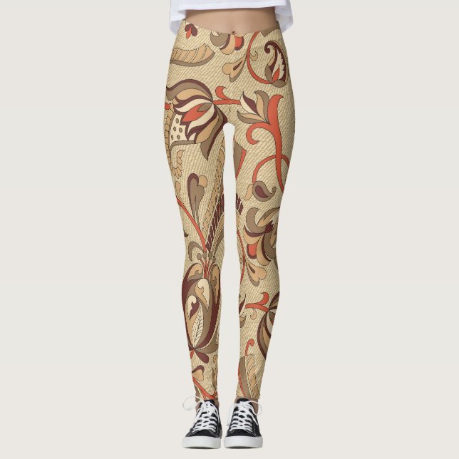 Fantastic Floral: Dreamy Seamless Pattern. Leggings (Front)