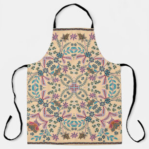 Fantastic flower ornament. Beautiful vintage patte Apron