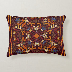 Fantastic flower ornament. Beautiful vintage patte Decorative Cushion