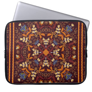 Fantastic flower ornament. Beautiful vintage patte Laptop Sleeve