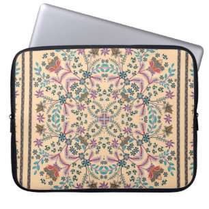 Fantastic flower ornament. Beautiful vintage patte Laptop Sleeve