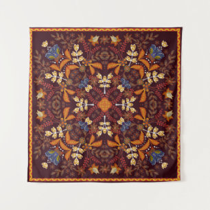 Fantastic flower ornament. Beautiful vintage patte Tapestry