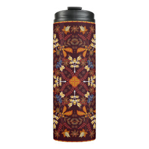 Fantastic flower ornament. Beautiful vintage patte Thermal Tumbler