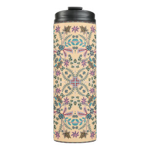Fantastic flower ornament. Beautiful vintage patte Thermal Tumbler
