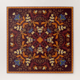 Fantastic Flower: Vintage Ornamental Design Jigsaw Puzzle