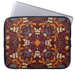 Fantastic Flower: Vintage Ornamental Design Laptop Sleeve