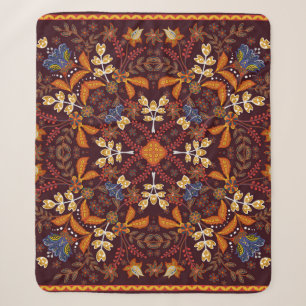 Fantastic Flower: Vintage Ornamental Design Sherpa Blanket