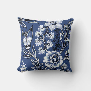 Fantastic Flowers (Blue) Fine Art Cushion
