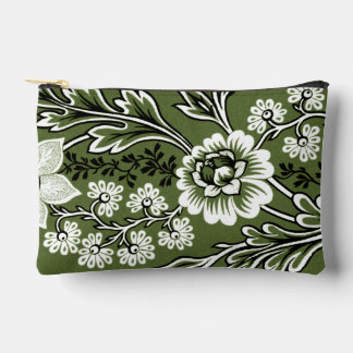 Fantastic Flowers (Moss Green) Fine Art Accessory Pouch