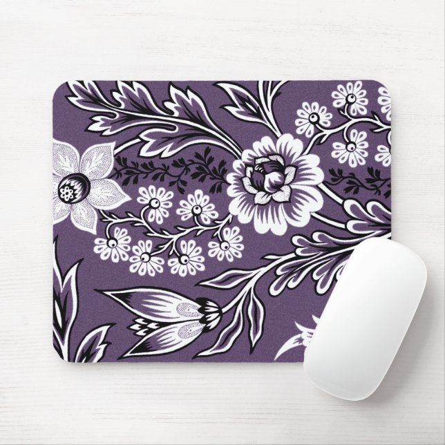 Fantastic Flowers (Plum) Fine Art Mouse Pad (With Mouse)