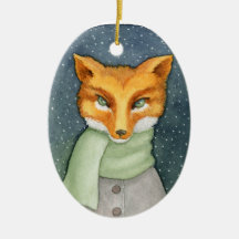 Fantastic Fox Christmas Ornament