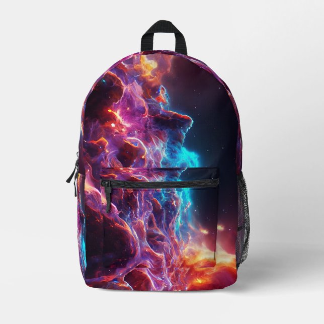 Fantastic Nebula Abstract Space 1 Printed Backpack (Front)