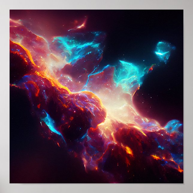 Fantastic Nebula Abstract Space 6 Poster (Front)