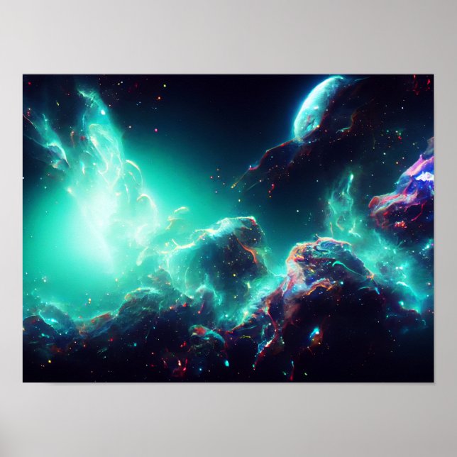 Fantastic Nebula Abstract Space 8 Poster (Front)