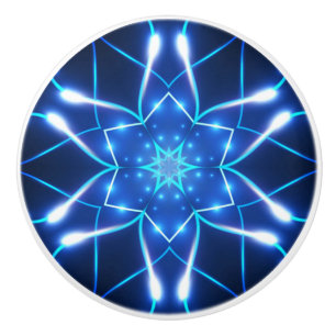 Fantastic Neon White, Light Blue Colours 01 ~ Ceramic Knob