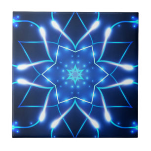 Fantastic Neon White, Light Blue Colours 01 ~ Ceramic Tile