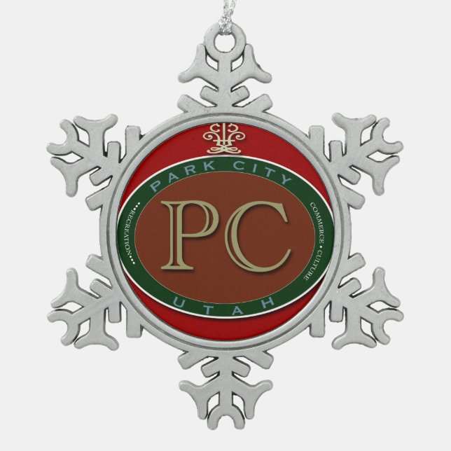Fantastic Park City Snowflake Ornament (Front)