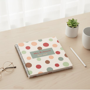 Fantastic personalized retro teacher diary  notebook