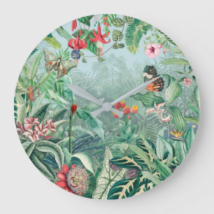 Fantastic Rainforest Paradise Large Clock
