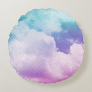 fantastic soft cloud with pastel gradient colour a round cushion