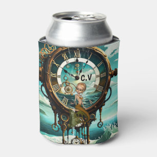Fantastic steampunk sea clock can cooler