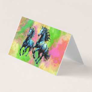 Fantastic Two Galloping Horses
