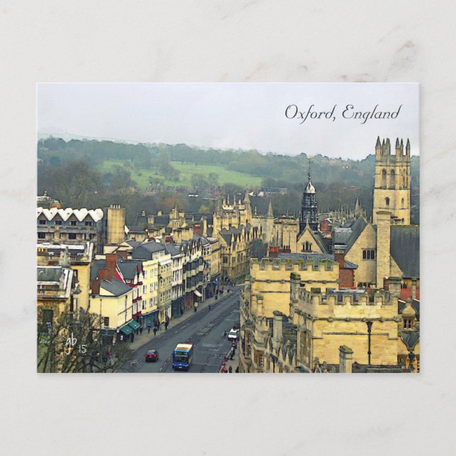Fantastic View, Oxford, England, High Street #3 Postcard (Front)