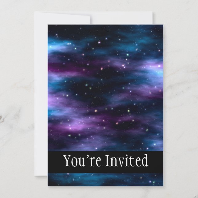 Fantastic Voyage Space Nebula Invitation (Front)