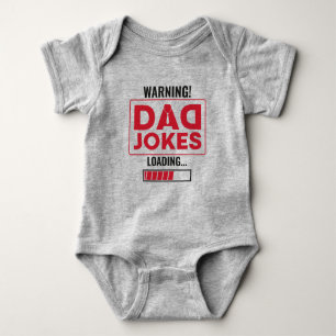Fantastic Warning! Dad Joke Uploading Baby Bodysuit