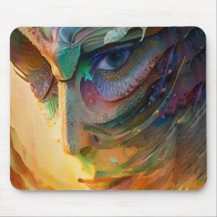 Fantastic woman portrait mouse pad