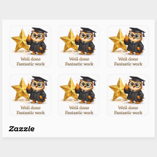 Fantastic work, gold star achievement stickers pro (Sheet)