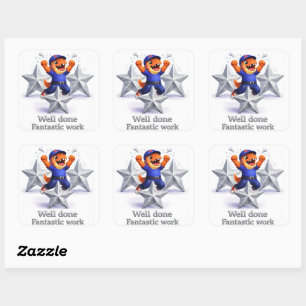Fantastic work, six large sticker sheet educationa
