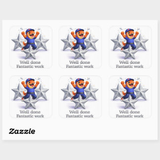 Fantastic work, six large sticker sheet educationa