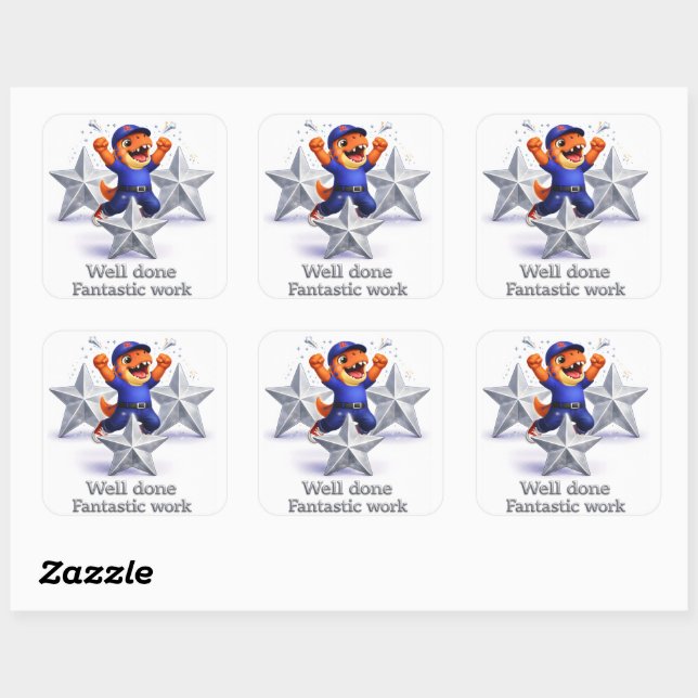 Fantastic work, six large sticker sheet educationa (Sheet)