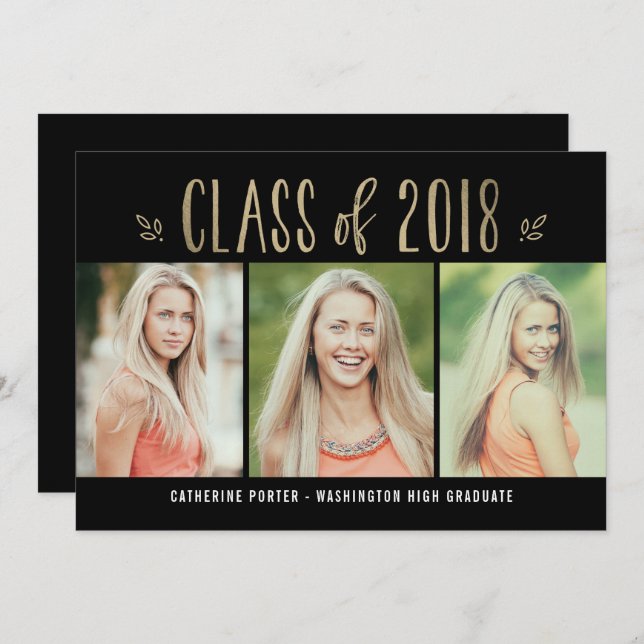Fantastic Year EDITABLE COLOR Graduation Invite (Front/Back)