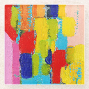 Fantastical Abstract Painting by Kris Taylor Glass Coaster