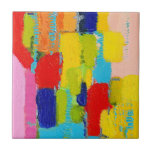 Fantastical Abstract Painting by Kris Taylor Tile<br><div class="desc">Kris Taylor used heavy brush strokes to create this fantastical abstract painting. The colours feel as if they are ready to leap off the print and right onto your wall. Order your copy today!</div>