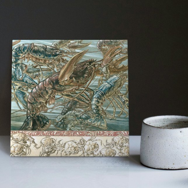 Fantastical Creature Enchanting Art Nouveau Seder Ceramic Tile (Creator Uploaded)