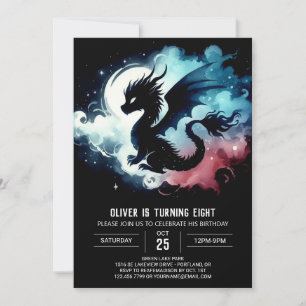 Fantastical Dragon Birthday Custom Invitation