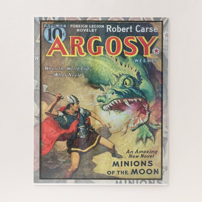 FANTASTICAL DRAGON PULP MAG COVER ART  JIGSAW PUZZLE (Vertical)
