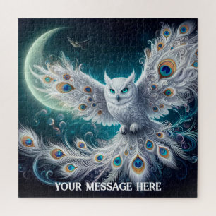 Fantastical white owl  jigsaw puzzle