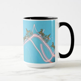 Fantasy 1870 Horse and Buggy Traverse Neon Sky Mug