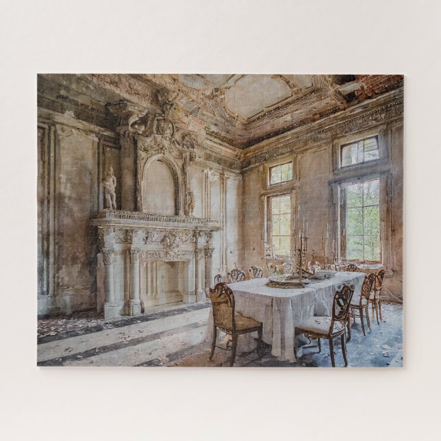 Fantasy Abandoned Chateau Dining Room Jigsaw Puzzle (Horizontal)