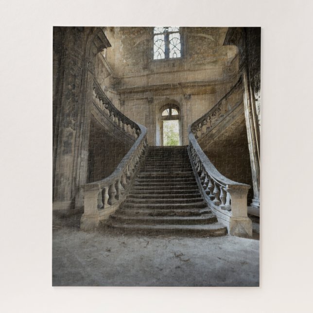 Fantasy Abandoned Chateau Grand Staircase Jigsaw Puzzle (Vertical)