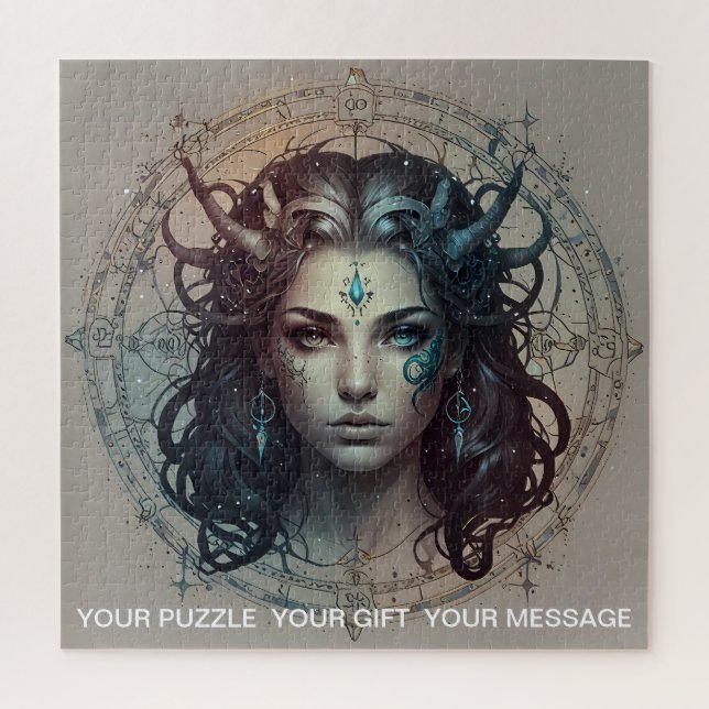 Fantasy Abstract Celestial Zodiac Sign Dreamscape Jigsaw Puzzle (Vertical)