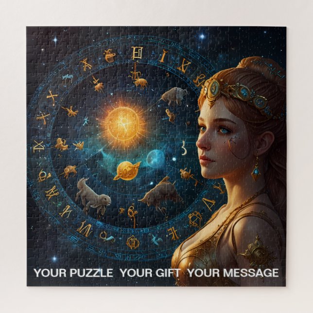 Fantasy Abstract Celestial Zodiac Sign Dreamscape Jigsaw Puzzle (Vertical)