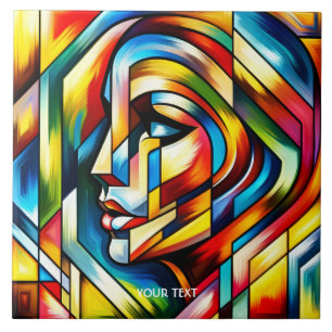 Fantasy Abstract Stained Glass Ceramic Tile