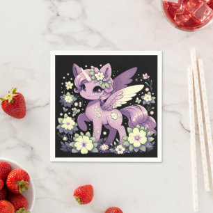 Fantasy Adorable Unicorn Baby Shower Napkin